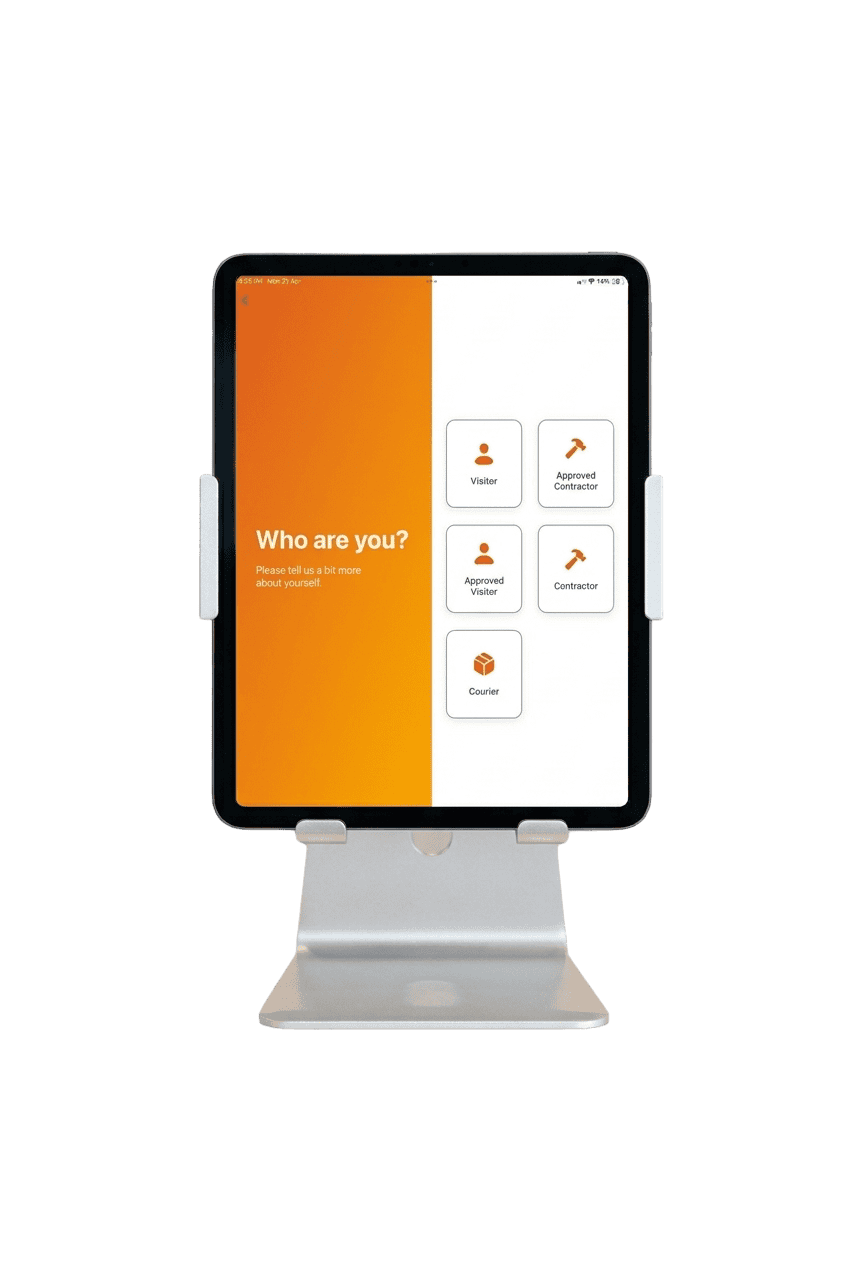 Approved contractor sign-in digital Kiosk